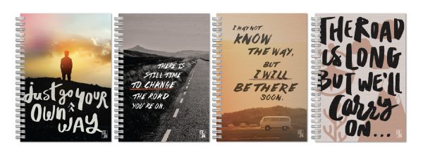 Hard cover A5 70g.100s.:My Way (Pack of 4) - Image 2