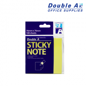 Double A Sticky Note 76mm x 76mm neon Yellow