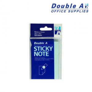 Double A Sticky Note 76mm x 51mm neon Blue
