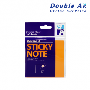 Double A Sticky Note 76mm x 76mm neon Orange