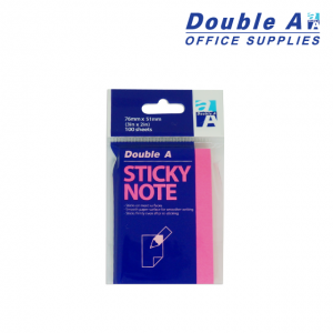 Double A Sticky Note 76mm x 51mm neon Magenta