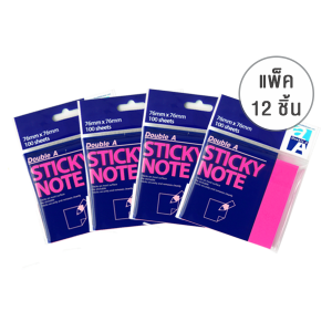 Sticky Note:76x76mm:Pastel Magenta (Pack of 12)