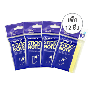 Sticky Note:76mm x 51mm :Pastel Yellow (Pack of 12)