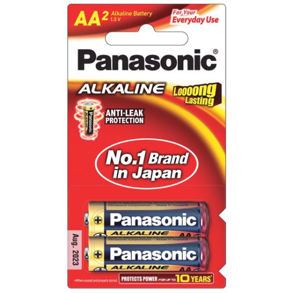 ถ่านอัลคาไลน์ พานาโซนิค ขนาด AA (2 ก้อน/แพ็ค)