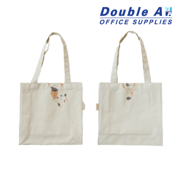 กระเป๋า shopping 30x10.5x30 cm. ลายแมว Kamo - Image 2