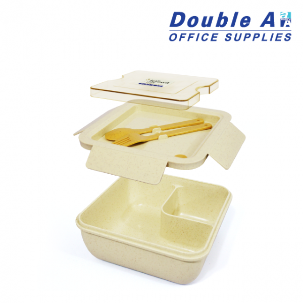 ชุดกล่องข้าว พร้อมกระเป๋า Neko 24.5x14.5x27.5 cm. ลายแมว Kamo Cream - Image 3
