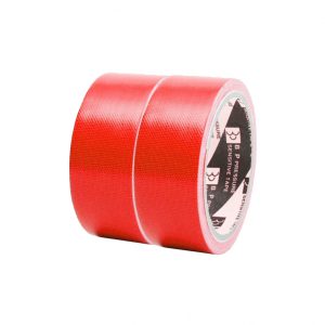 เทปผ้า ใบโพธิ์ ขนาด 1 1/2"x8 หลา สีแดง แพ็คคู่(2ม้วน)