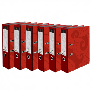 แฟ้มสันกว้าง ตราช้าง 120 F4 สีแดง (แพ็ค 6 เล่ม)