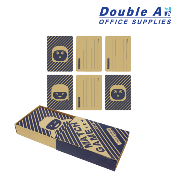 กระดาษโน้ตการ์ดเกมจับคู่ 65x90mm. 300 แกรม 30 แผ่น จำนวน 1 กล่อง