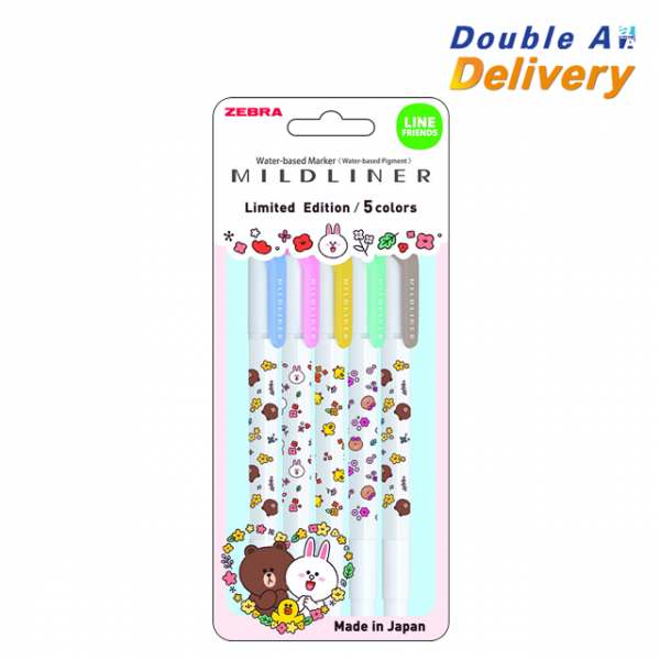 ZEBRA ปากกาเน้นข้อความ MILDLINER LINE FRIENDS 5สี