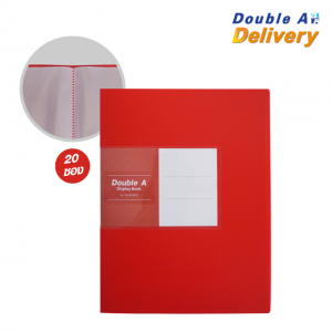 แฟ้มโชว์เอกสาร Double A 20 ซอง สีแดง 1 เล่ม
