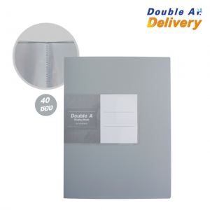 แฟ้มโชว์เอกสาร Double A 40 ซอง สีเทา 1 เล่ม