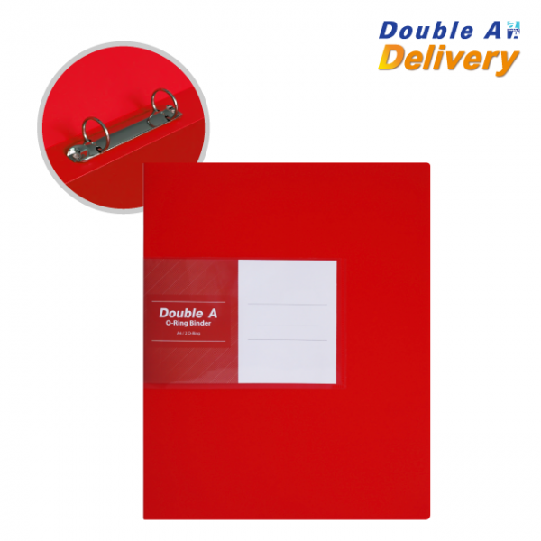 แฟ้ม 2 ห่วง Double A สีแดง 1 เล่ม