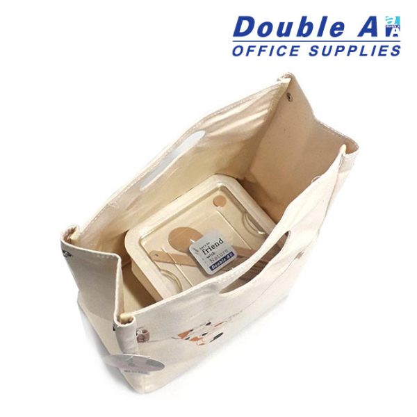 ชุดกล่องข้าว พร้อมกระเป๋า Neko 24.5x14.5x27.5 cm. ลายแมว Sofia - Image 2