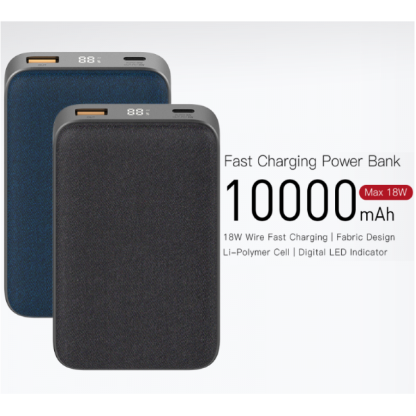 Eloop E33 แบตสำรอง Power Bank 10000 mAh (สีน้ำเงิน) - Image 2