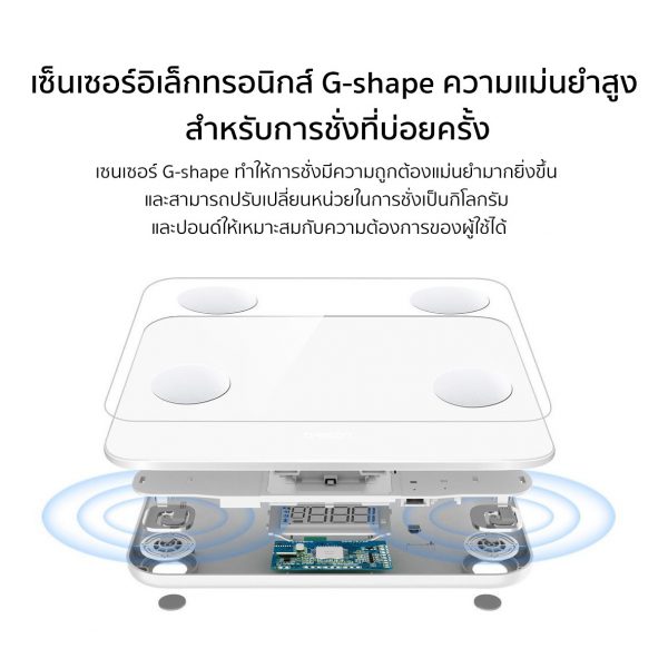 Orsen by Eloop รุ่น A1 เครื่องชั่งน้ำหนักอัจฉริยะ (สีขาว) - Image 5
