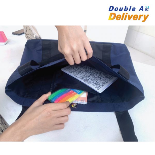 กระเป๋า Shopping ขนาด 43x35x11 ซม. รุ่น Work&Play สีทูโทน ขาว-ดำ - Image 2