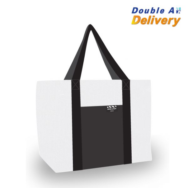 กระเป๋า Shopping ขนาด 43x35x11 ซม. รุ่น Work&Play สีทูโทน ขาว-ดำ