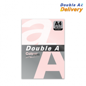 กระดาษการ์ดสี Double A 180 แกรม แพ็ค 50 แผ่น สีโอรส