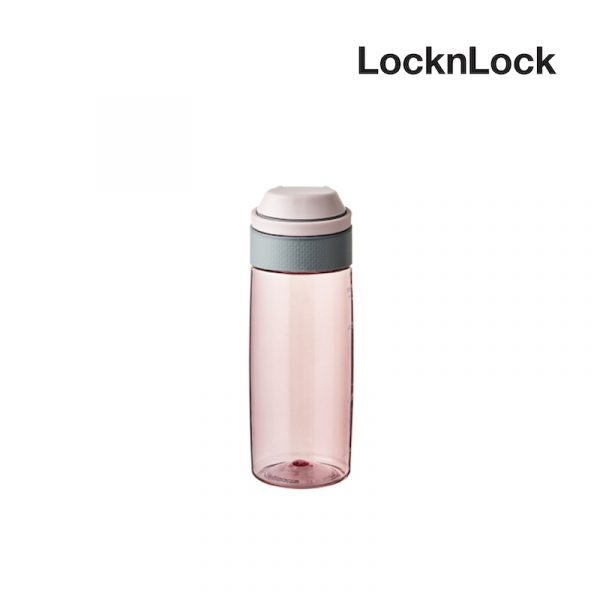 LocknLock ขวดน้ำพกพา One Touch Water Bottle ความจุ 550 ml. รุ่น สีชมพู