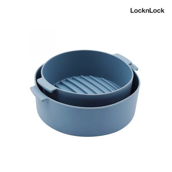 LocknLock ซิลิโคนบรรจุอาหารสำหรับหม้อทอดไร้น้ำมัน Silicone Basket 5 L. รุ่น CKB002 สีน้ำเงิน - Image 4