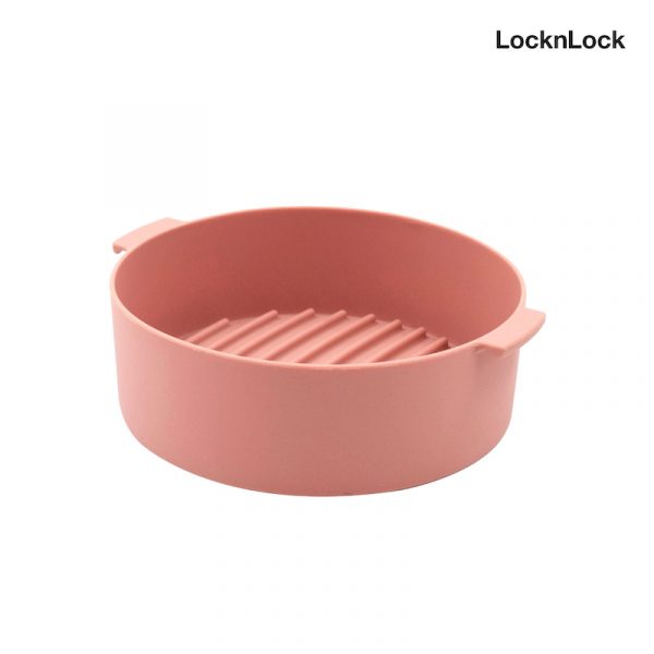LocknLock ซิลิโคนบรรจุอาหารสำหรับหม้อทอดไร้น้ำมัน Silicone Basket 5 L. รุ่น CKB002 สีชมพู