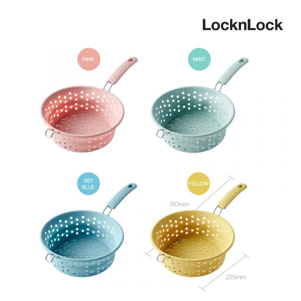 LocknLock กระชอนซิลิโคนเอนกประสงค์ Foldable Food Container รุ่น CKT203 สีชมพู - Image 4