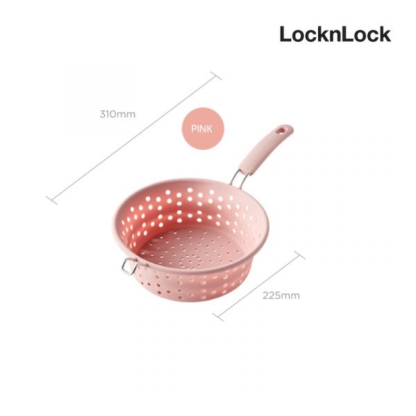 LocknLock กระชอนซิลิโคนเอนกประสงค์ Foldable Food Container รุ่น CKT203 สีชมพู