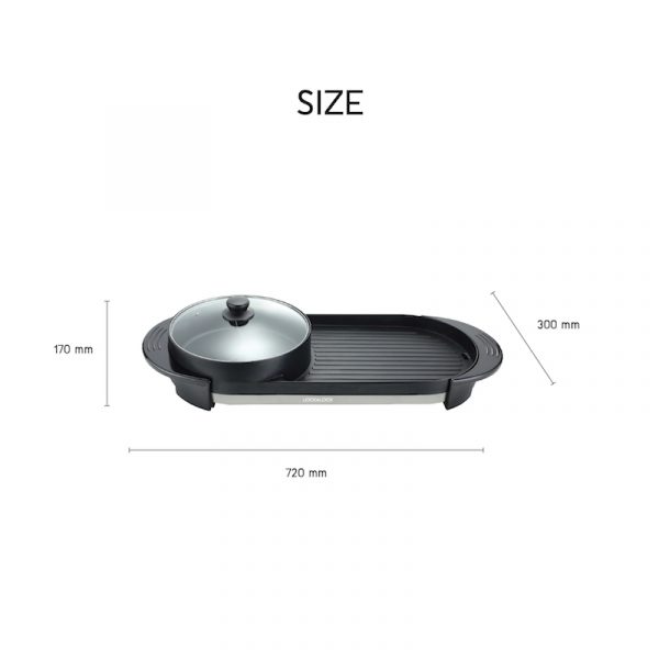 LocknLock หม้อปิ้งย่าง หม้อชาบู รุ่น EJP522 - Image 3