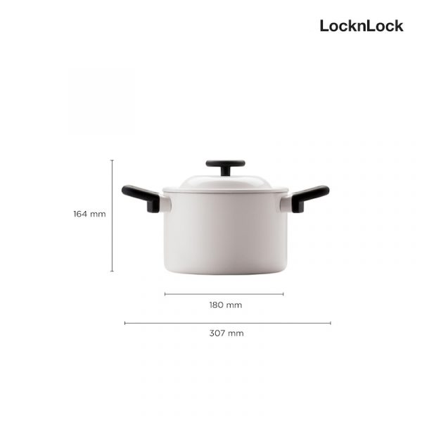 LocknLock หม้อมีฝาปิด Casserole 18 cm. DECORE' collection รุ่น LDE1182IH - Image 3