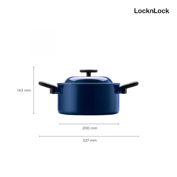 LocknLock หม้อมีฝาปิด Casserole 20 cm. DECORE' collection รุ่น LDE1202IH สีขาว - Image 3