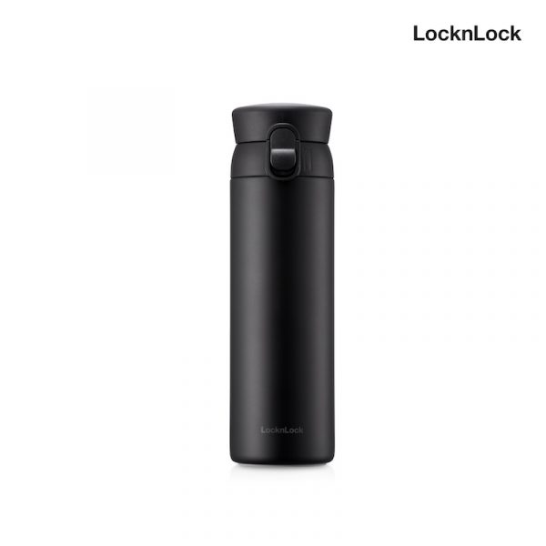 LocknLock ขวดน้ำเก็บความร้อน-เย็น Wanna Be One Touch Tumbler ความจุ 450ml รุ่น LHC3240 สีดำ