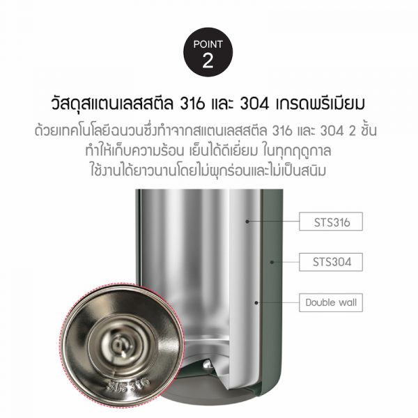 LocknLock ขวดน้ำเก็บความร้อน-เย็น Wanna Be One Touch Tumbler ความจุ 450ml รุ่น LHC3240 สีชมพู - Image 3