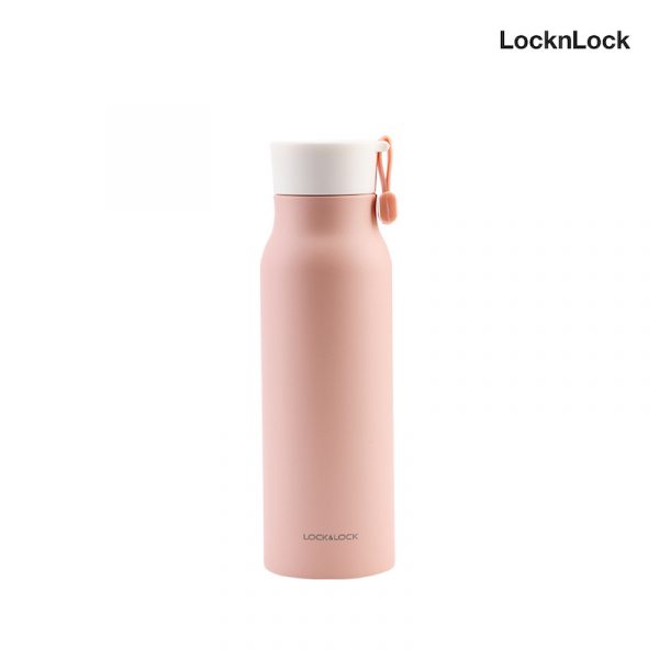 LocknLock กระบอกสุญญากาศ เก็บความร้อน-เย็น NAME TUMBLER 500ml LHC4125 สีชมพู