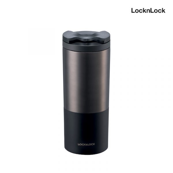 LocknLock แก้วเก็บความร้อน - เย็น Lip Tumbler สี Two Tone ความจุ 450 ml. รุ่น LHC4164 สีเทาเข้ม
