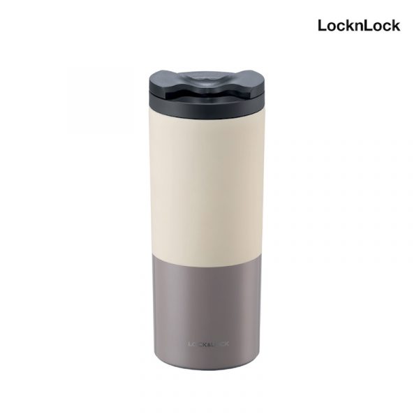 LocknLock แก้วเก็บความร้อน - เย็น Lip Tumbler สี Two Tone ความจุ 450 ml. รุ่น LHC4164 สีขาว
