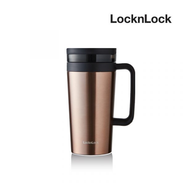 LocknLock New Coffee Filter Mug แก้วเก็บร้อน-เย็น ขนาด 580ml รุ่น LHC4197 สีทอง