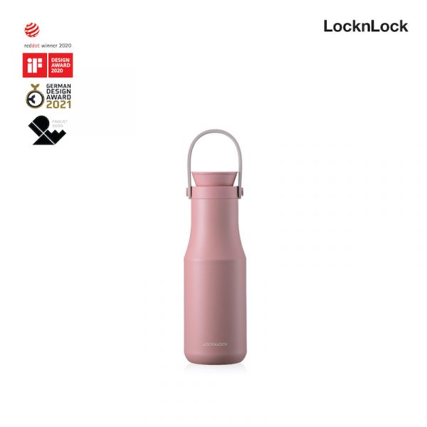 LocknLock กระบอกน้ำเมโทรสองชั้น ความจุ 470ml รุ่น LHC4202 สีชมพู