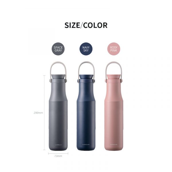 LocknLock กระบอกน้ำเมโทรสองชั้น ความจุ 710ml รุ่น LHC4203 สีน้ำเงิน - Image 2