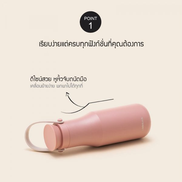 LocknLock กระบอกน้ำเมโทรสองชั้น ความจุ 710ml รุ่น LHC4203 สีน้ำเงิน - Image 3