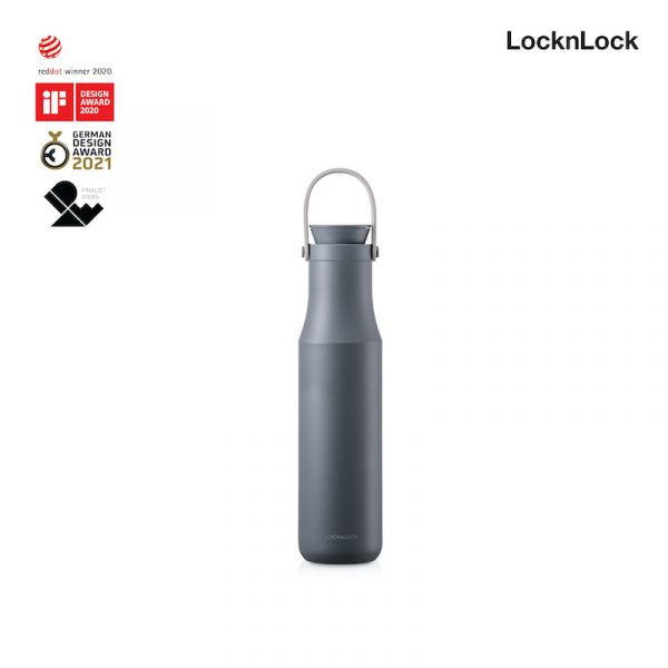 LocknLock กระบอกน้ำเมโทรสองชั้น ความจุ 710ml รุ่น LHC4203 สีเทา