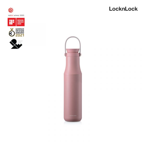 LocknLock กระบอกน้ำเมโทรสองชั้น ความจุ 710ml รุ่น LHC4203 สีชมพู