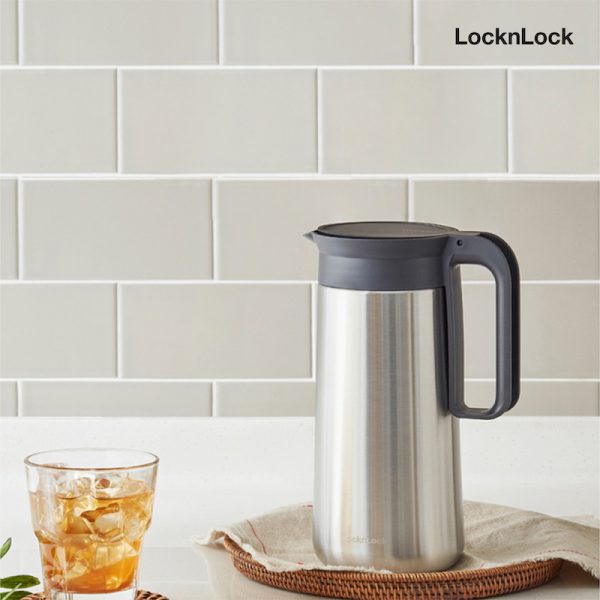 LocknLock เหยือกน้ำสแตนเลสมีหูจับ Stainless Steel Jug ความจุ 1.4 L. รุ่น LHC7002SLV สีเงิน - Image 7