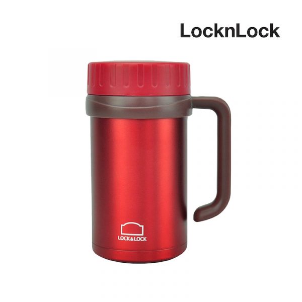 LocknLock ขวดน้ำสุญญากาศ เก็บอุณหภูมิ ความจุ 500 ml. Basic table vacuum รุ่น LHC9002 สีดำ