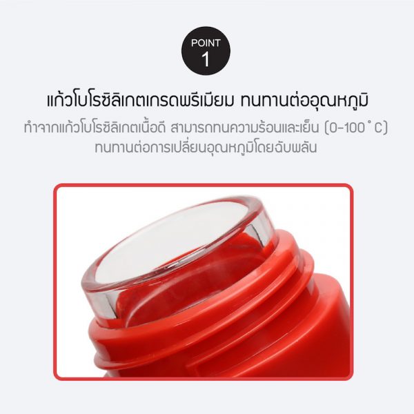 LocknLock กระบอกน้ำแก้วโบโรซิลิเกต Name Glass Water Bottle ความจุ 350 ml. รุ่น LLG651 สีดำ - Image 3