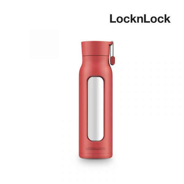 LocknLock กระบอกน้ำแก้วโบโรซิลิเกต Name Glass Water Bottle ความจุ 350 ml. รุ่น LLG651 สีดำ