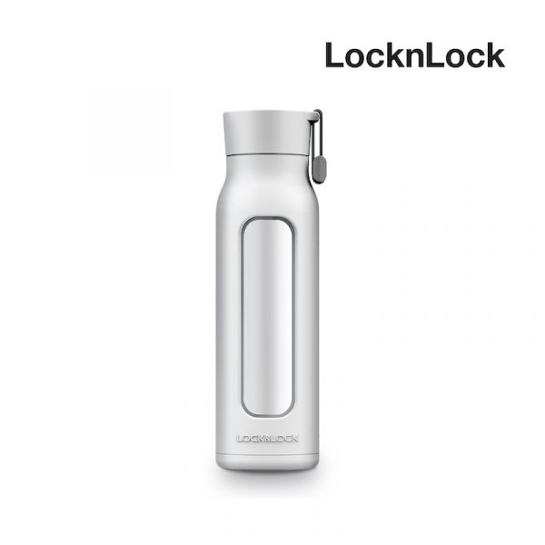 LocknLock กระบอกน้ำแก้วโบโรซิลิเกต Name Glass Water Bottle ความจุ 350 ml. รุ่น LLG651 สีดำ