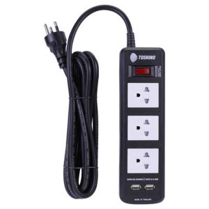 Toshino รางปลั๊ก 3ช่อง USB2 ช่อง BVC315USB-3M