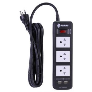Toshino รางปลั๊ก 3ช่อง USB2 ช่อง BVC315USB-5M