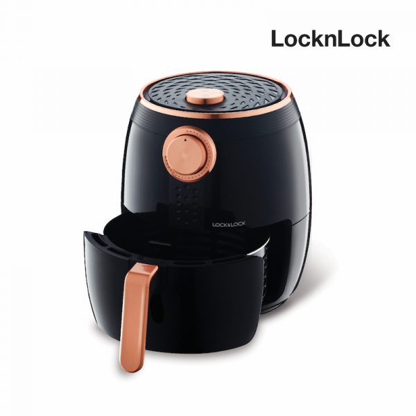 LocknLock หม้อทอดไร้น้ำมัน Air Fryer Analog 4 ลิตร รุ่น EJF176BLK สีดำ